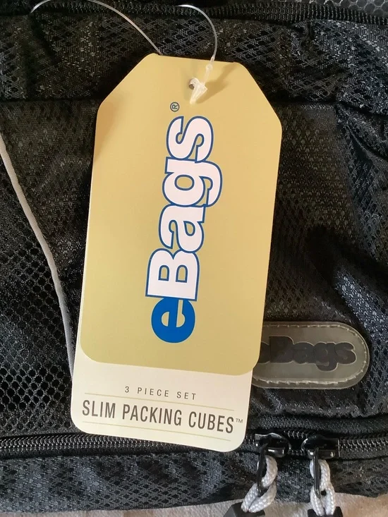 NWT eBags Slim Packing Cubes Set 3, Large, Medium, &Small