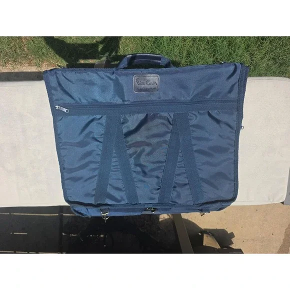 Pierre Cardin Navy Blue Nylon Garment Bag Hanging Travel Suit Luggage