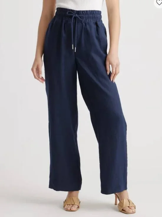 Quince 100% European Linen Wide Leg Pants Size 2X