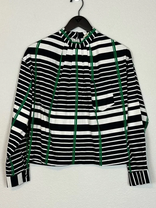 New! Du Paradis Zoe Cropped Longsleeve Shirt - 100% Cotton - Size XS