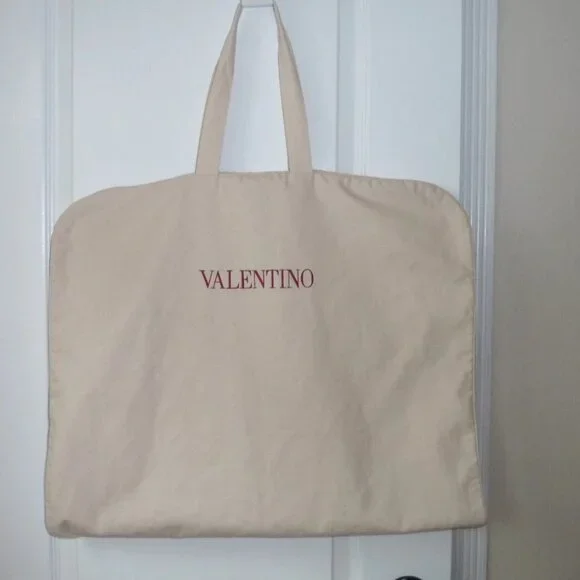 VALENTINO Ivory Fabric Garment Travel Bag Dust Cover Approx. 40