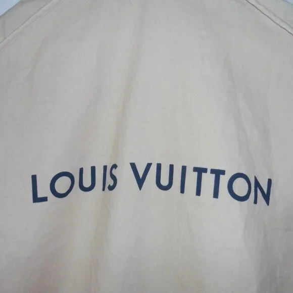 LOUIS VUITTON Ivory Fabric Garment Travel Bag Dust Cover Approx. 44