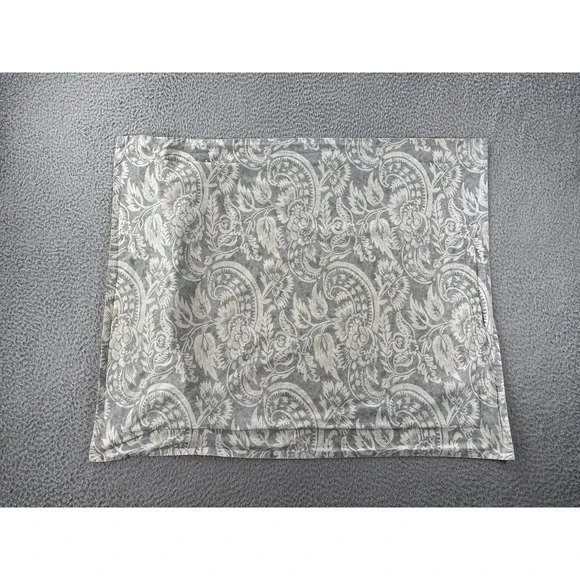 Pottery Barn Alessandra‎ Scroll Standard Pillow Sham Gray Cream French Country