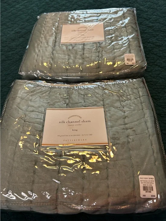 Pottery barn Silk Pillow Shams