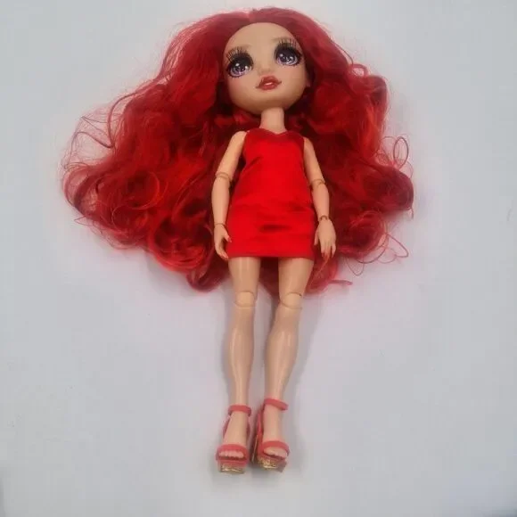 Rainbow High Fantastic Fashion Ruby Anderson Doll Red Sati. Dress Wirh Heels