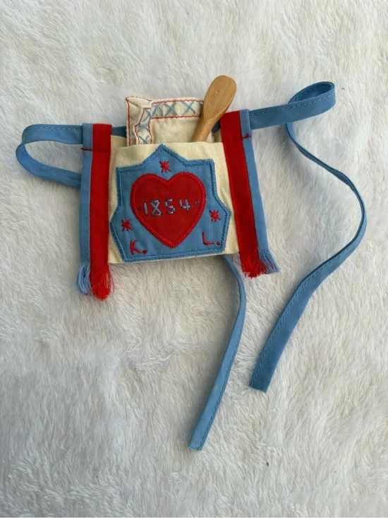 American Girl Kristen doll accessory set spoon bag 3 piece apron towel