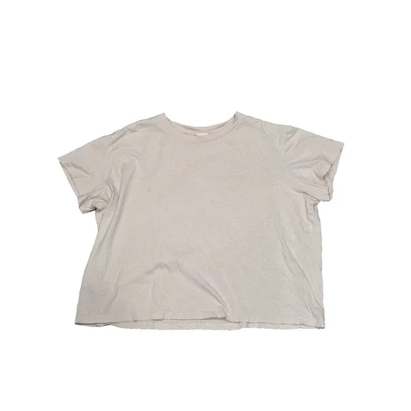 H&M Oversized Organic Cotton Tee Beige XL A003463