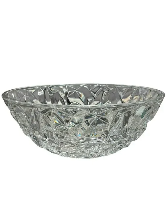 Tiffany & Co. Rock Cut Crystal Round Bowl 9