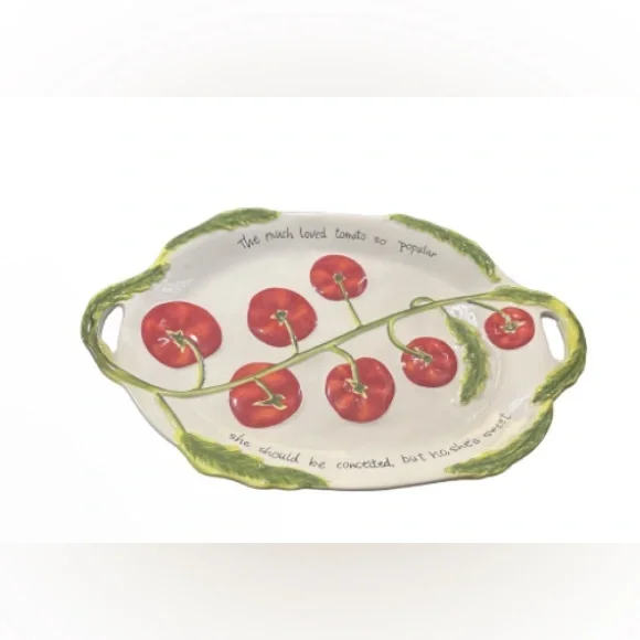 Certified international  Judy Phipps Hand-Painted Tomato Serving Platter