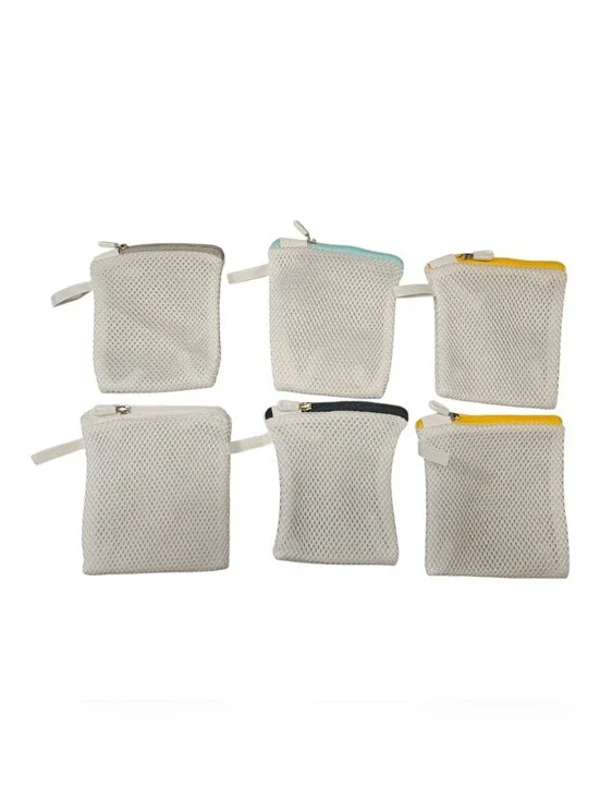 Set Of 6 Small Mesh Laundry Wash Bags for Lingerie Bras Underwear Stockings