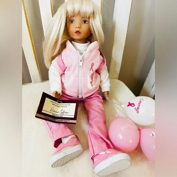 Rare Dianna Effner doll. “Walk for the cure”collectible doll. Ashton-Drake