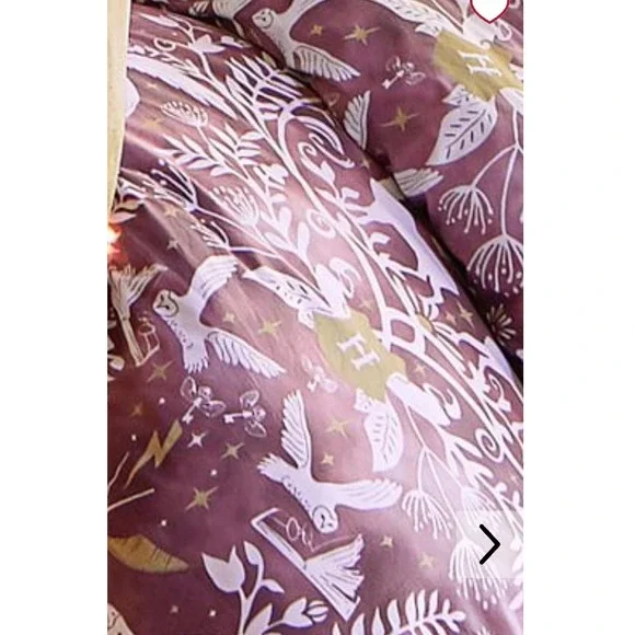 Pottery Barn Teen Harry Potter Magical Twin Duvet‎ Cover & Twin xl sheet set Red