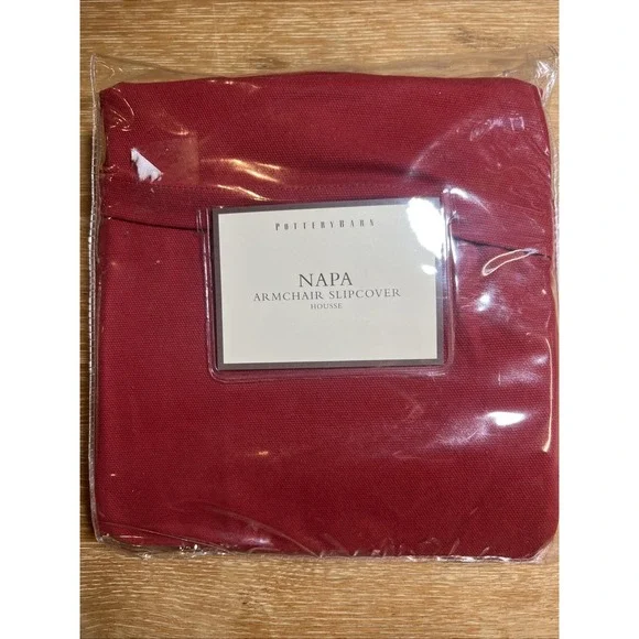 Armchair Napa Slipcover Red from Pottery Barn Monogram 