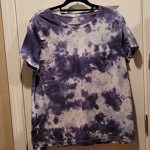 Danskin Blue Tie Dye Tee Size L