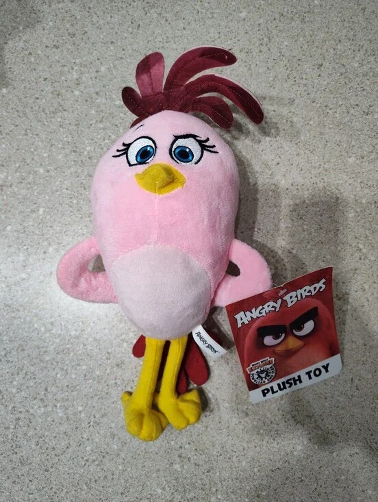 Pink Plush Bird Toy - Soft Stuffed Pet Toy