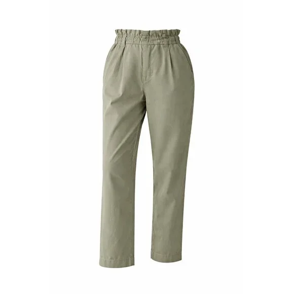 Sage Green Paperbag Waist Pants Everlane Organic Cotton Pull On Size S