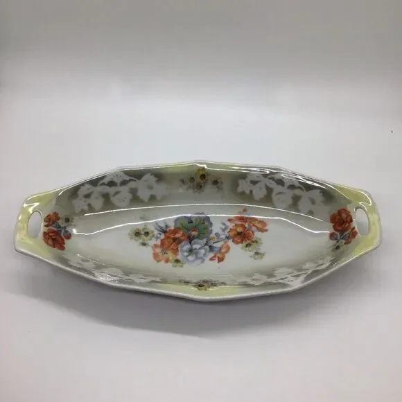 Vintage Made in Germany Luster Relish or Celery Dish