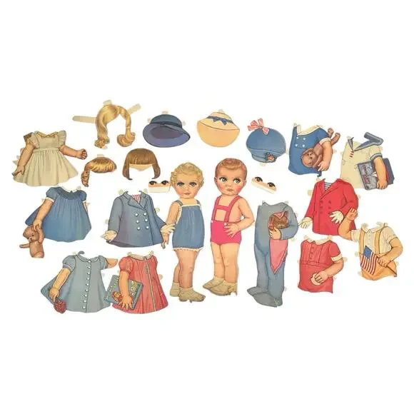 Vtg Winkie & Blinkie Paper Dolls Flutter‎ Eyes 13