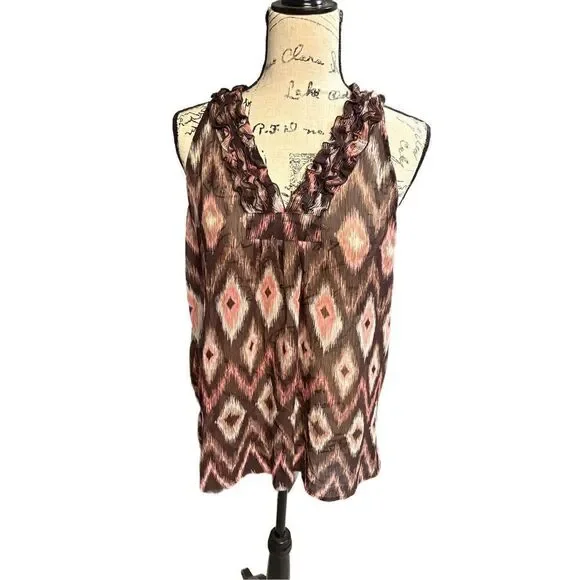Larry Levine sleeveless sheer tank top