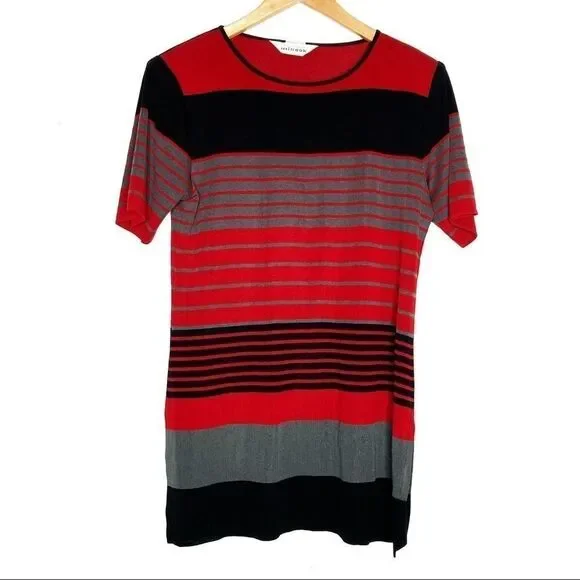 Exclusively Misook | Striped Short Sleeve Top