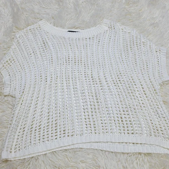 White Knit Women's Top