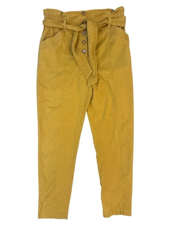 Sézane Leandro Mustard Yellow Gold Ankle Trousers Size 38 or US 6