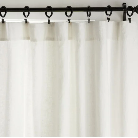 Pottery Barn Belgian Linen Lined Curtain Ivory 100