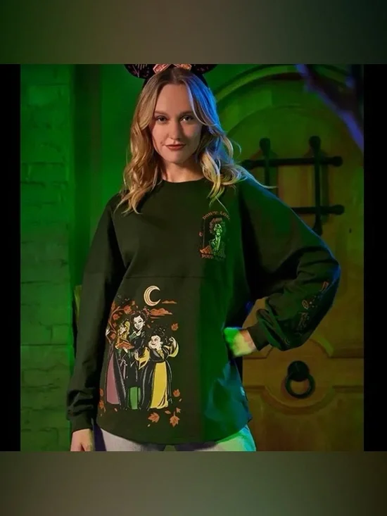 Halloween 2023 Hocus Pocus 2 Green Spirit Jersey Size Large