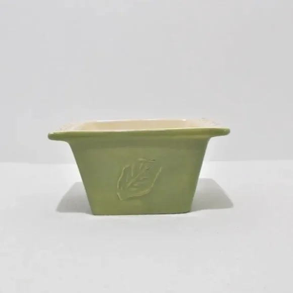 Tastefully Simple HOST COLLECTION Green Square DIP BOWL / OVEN BAKING DISH