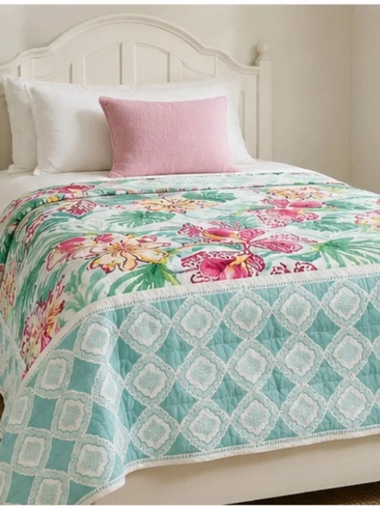 Pottery Barn Teen Lilly Pulitzer Orchid Border Duvet Cover twin