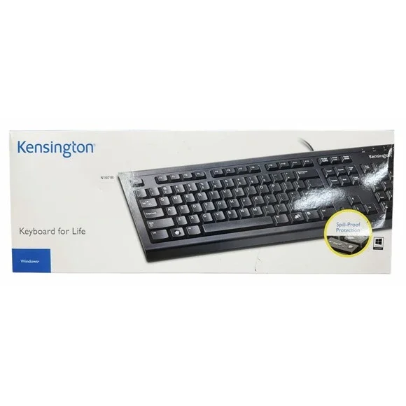 KENSINGTON K64370A Keyboard for Life Sealed Wired
