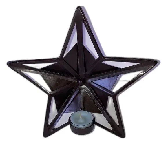 POTTERY BARN Tea Candle Holder Metal Star 10 x 10 inches