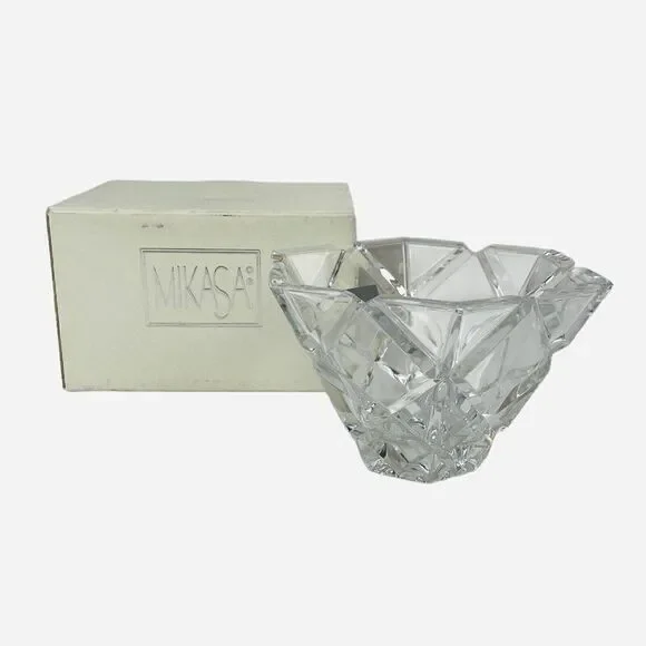 Vintage Mikasa Diamonds Crystal Hexagon 5