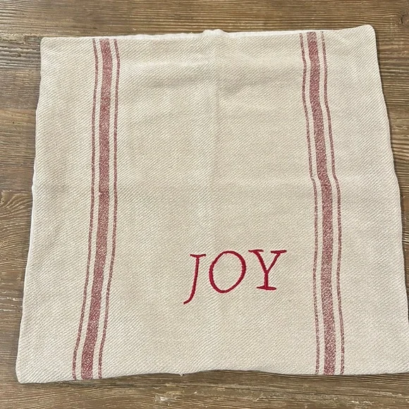 Pottery Barn JOY Linen Pillow Cover 20