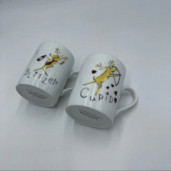 POTTERY BARN RUDOLPH Coffee Cup Reindeer