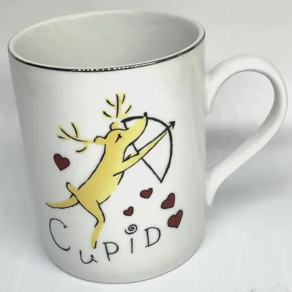 CUPID‎ Pottery Barn Reindeer Mug Christmas Holiday Replacement