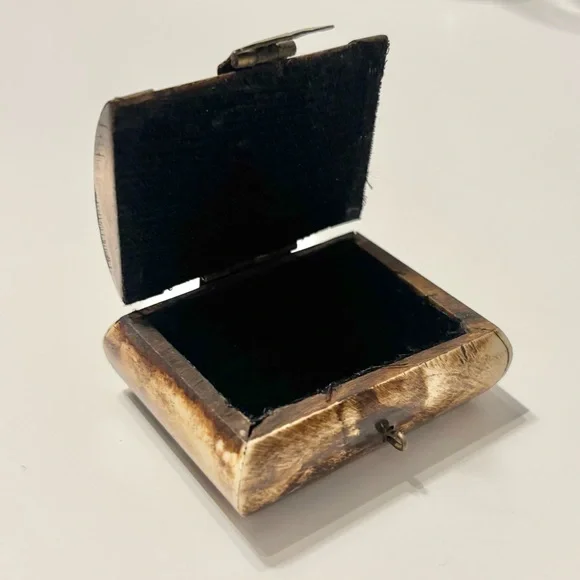 Vintage Camel Bone and Brass Decorative Trinket Box