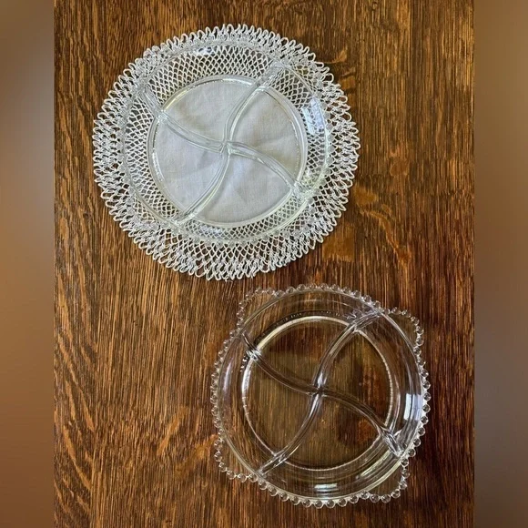2~Collectible~Imperial Glass  ~Candlewick~1930’s-1950’s~4 Section Dish~G2MC**