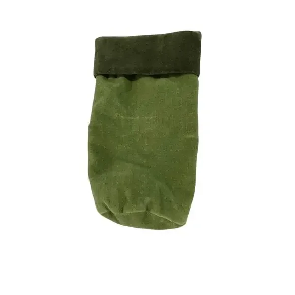 Pottery Barn- Green Velvet Wine Gift Bag-W/Corded Tassel