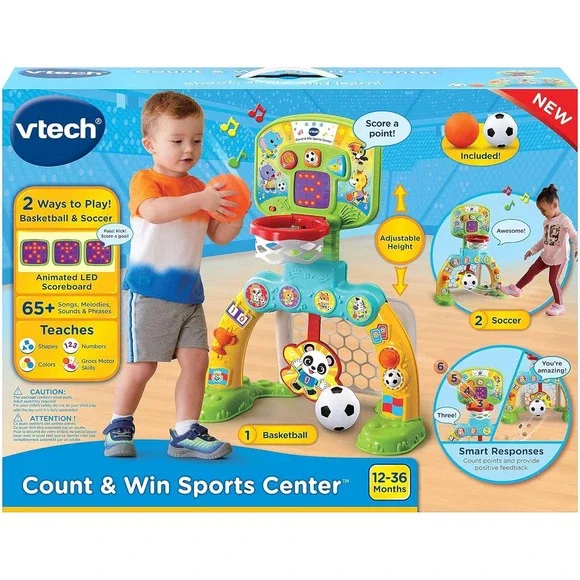 VTech Count & Win Sports Center with Basketball and Soccer Ball