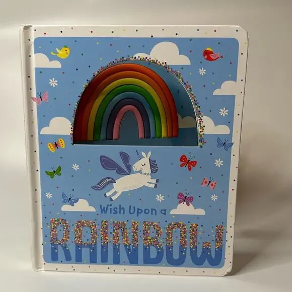 Board Book - Wish Upon a Rainbow - textured pages, colors