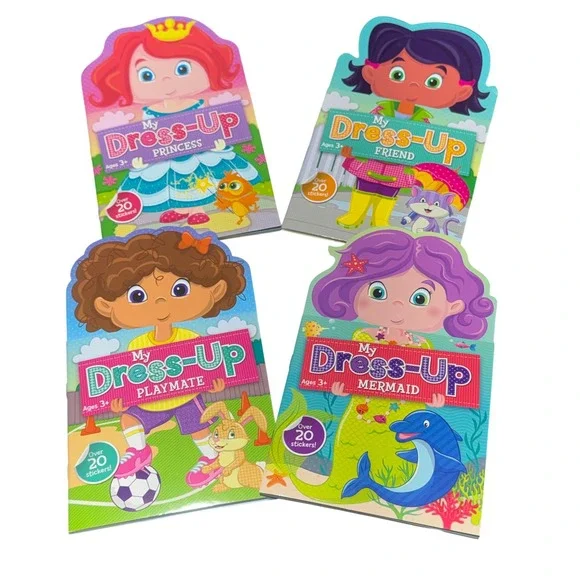 My Dress-Up Sticker Activity Books 4 Pack Multicolor‎ Ages 3+ Never Used
