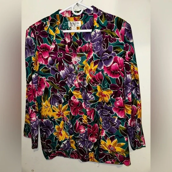 Christian Dior 1970s Multicolor color Floral blazer