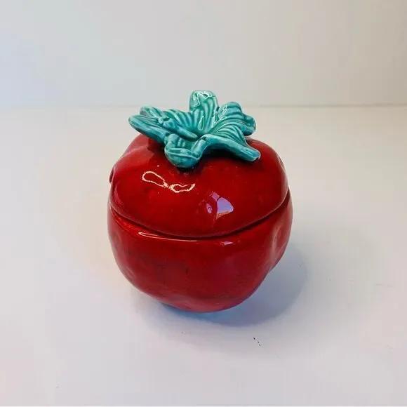 VTG Ceramic Strawberry Jam Jar‎