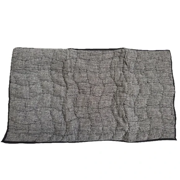 Pottery Barn Cloud Linen Cotton Handcrafted King Quilted Sham Charcoal 36x20