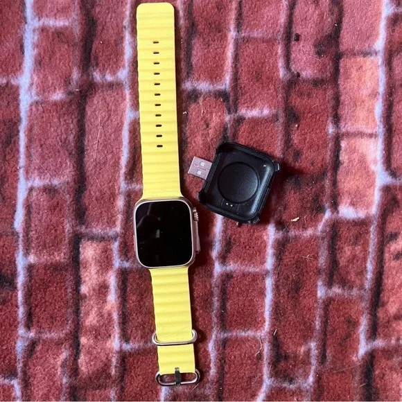 Yellow Smartwatch with Black Case