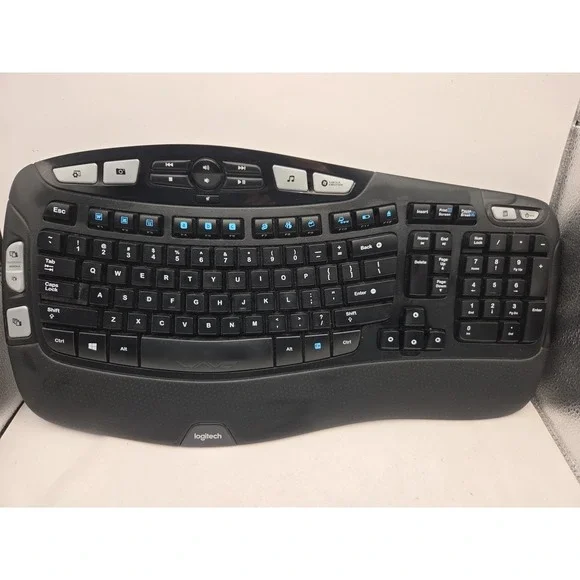 Logitech Wireless Comfort Wave K 350 Keyboard Palm Rest No USB Dongle WORKS