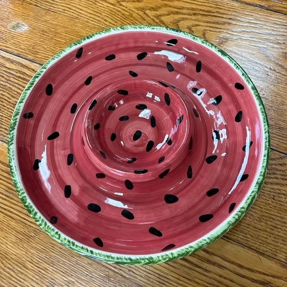 SLAH Gail Pittman vintage pottery, signed and numbered by artist. Watermelon.
