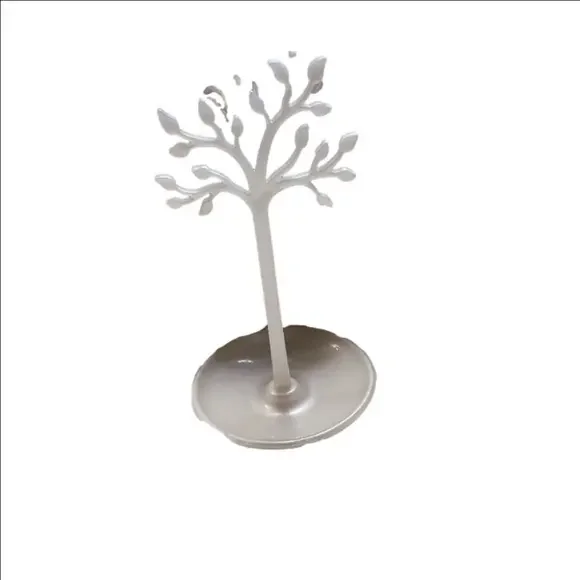 White Plastic Tree Jewelry Stand