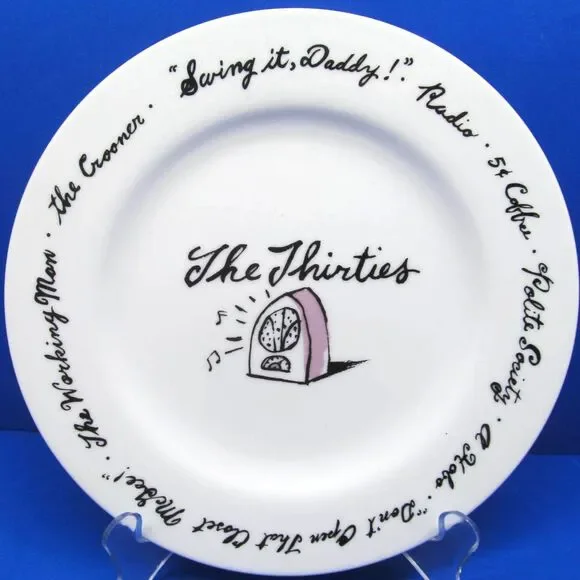 Pottery Barn Millennium Plates Through The Years Collectors Full Set of 12